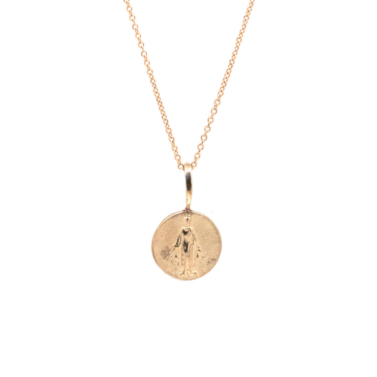 14K Yellow Gold "Lady of the Light" Pendant with Chain