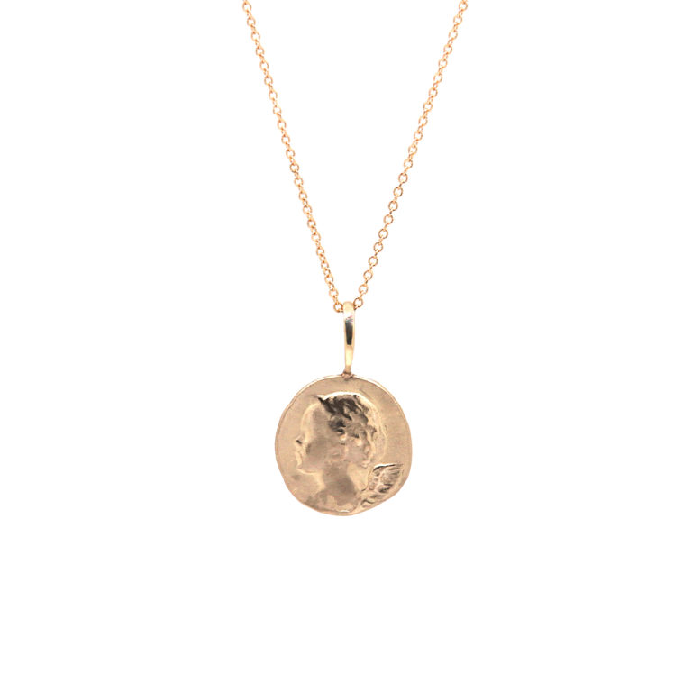 14K Yellow Gold "Home" Pendant with Chain