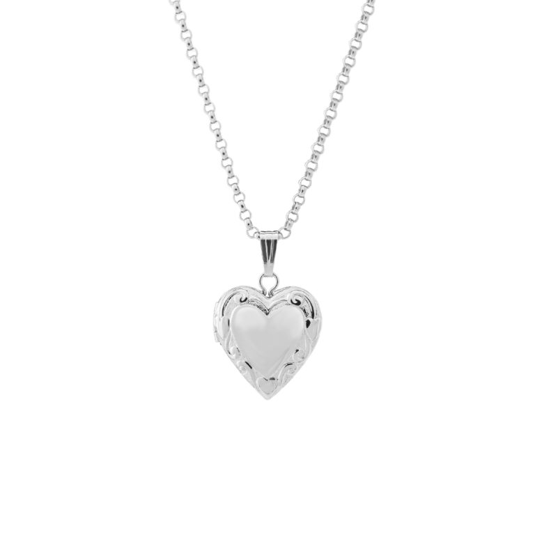 Children's Sterling Silver Heart Locket with Chain
