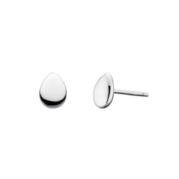 Sterling Silver Small Coast Pebble Stud Earrings