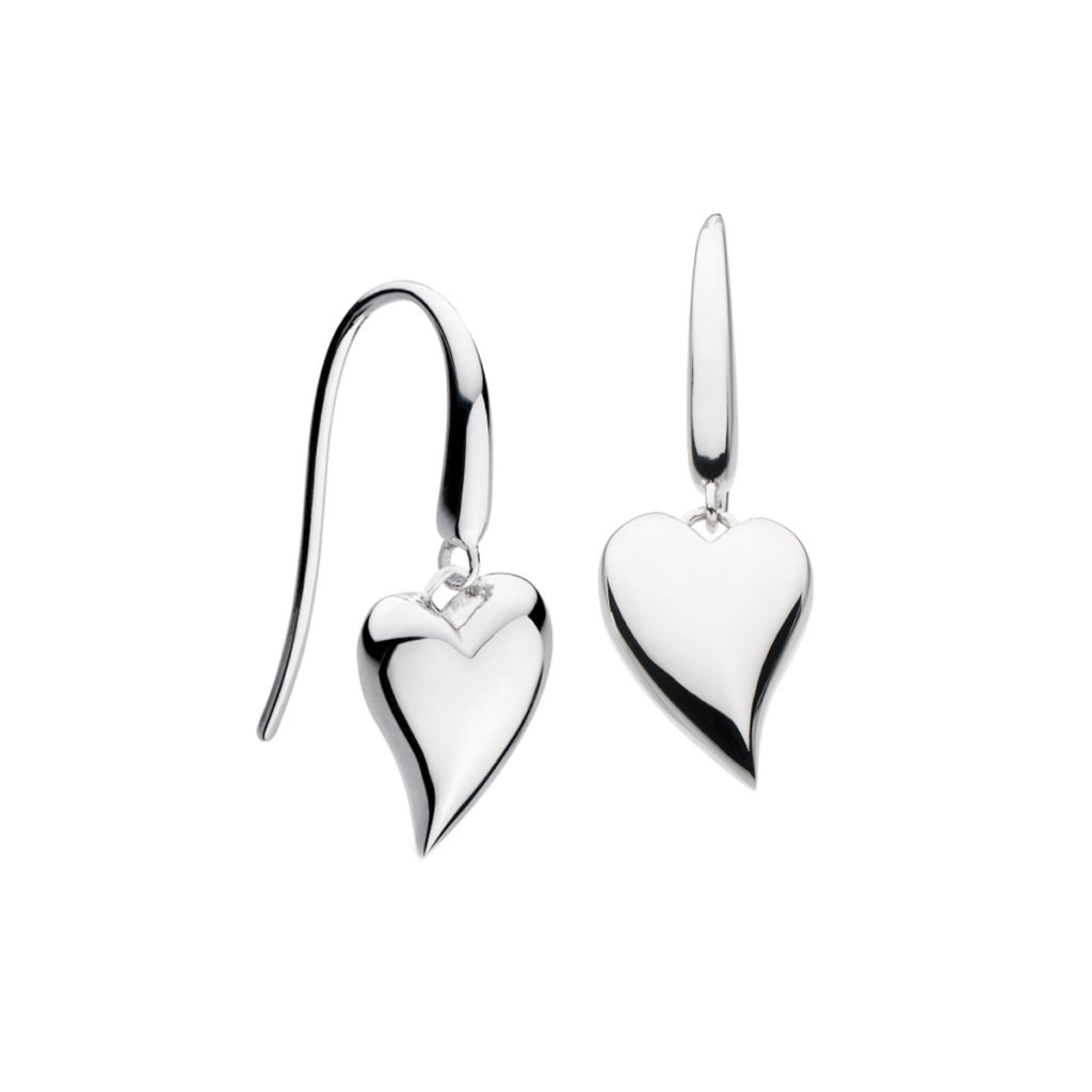 Sterling Silver Desire Lust Heart Dangle Earrings