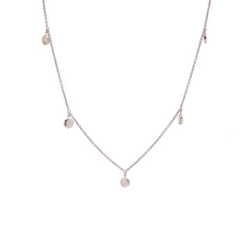 Sterling Silver Eclipse Station Necklace