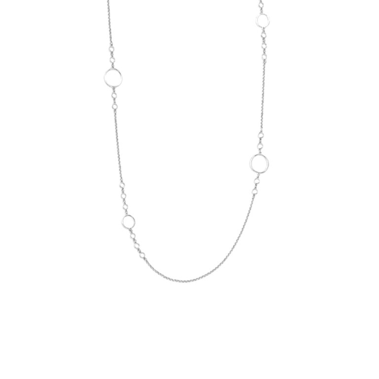 Sterling Silver Chain and Circle Necklace