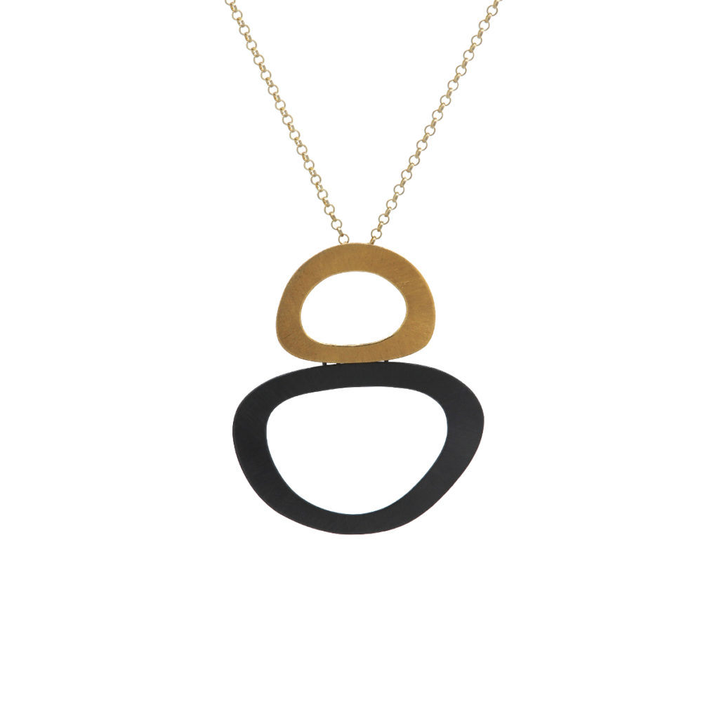 Gold Plated Sterling silver Cut-out Pendant with Chain