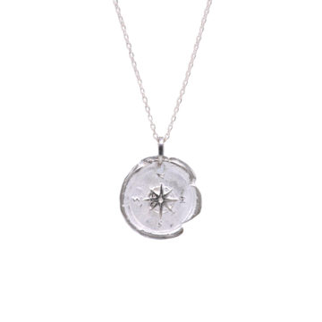 Sterling Silver “Compass” Pendant with Chain