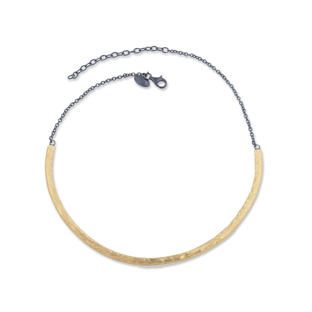 24K Yellow Gold and Sterling Silver Chocker