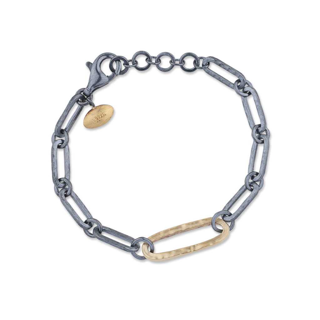 22K Yellow Gold and Sterling Silver Chill Link Bracelet
