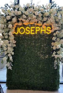 Josephs Jewelers 150th Anniversary Flower Wall