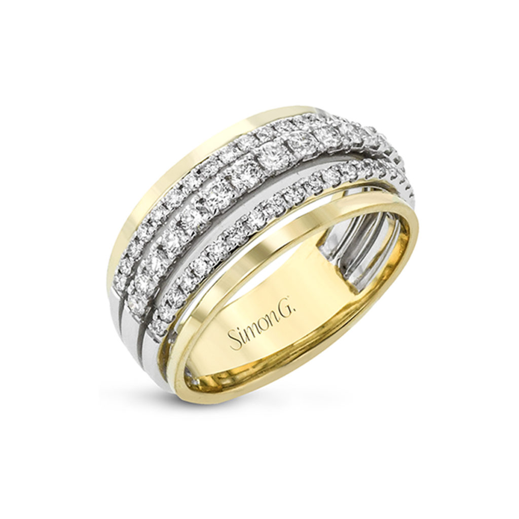 18K Two Toned Diamond Fashion Ring
