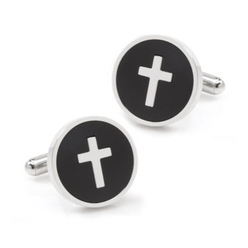 Stainless Steel and Onyx Cufflinks