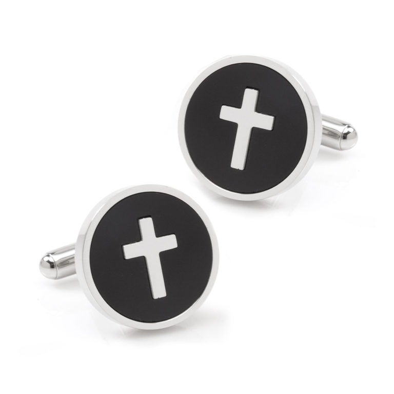 Stainless Steel and Onyx Cufflinks