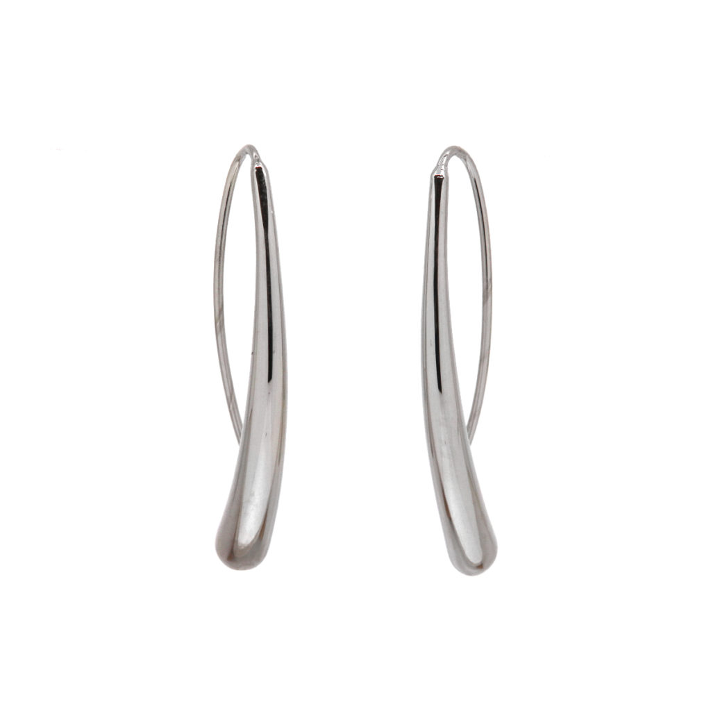 Sterling Silver Long Teardrop Earrings