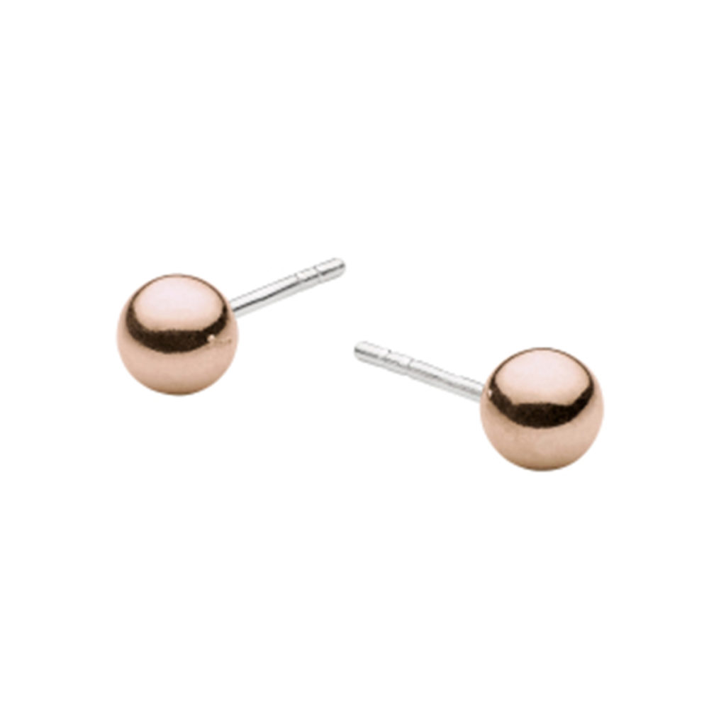 Rose Gold Plated Bead Earrings