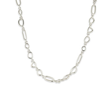 Sterling Silver Mini Touchstone Link Necklace