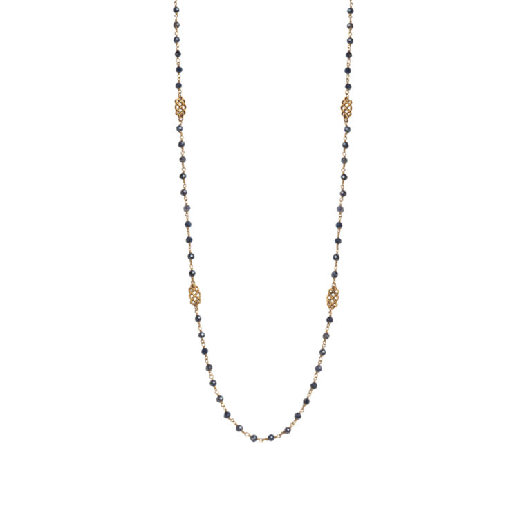 Gold Filled Beaded Quartz Necklace
