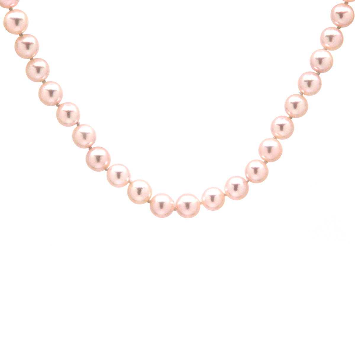 14K Yellow Gold Pink Akoya Pearl Necklace