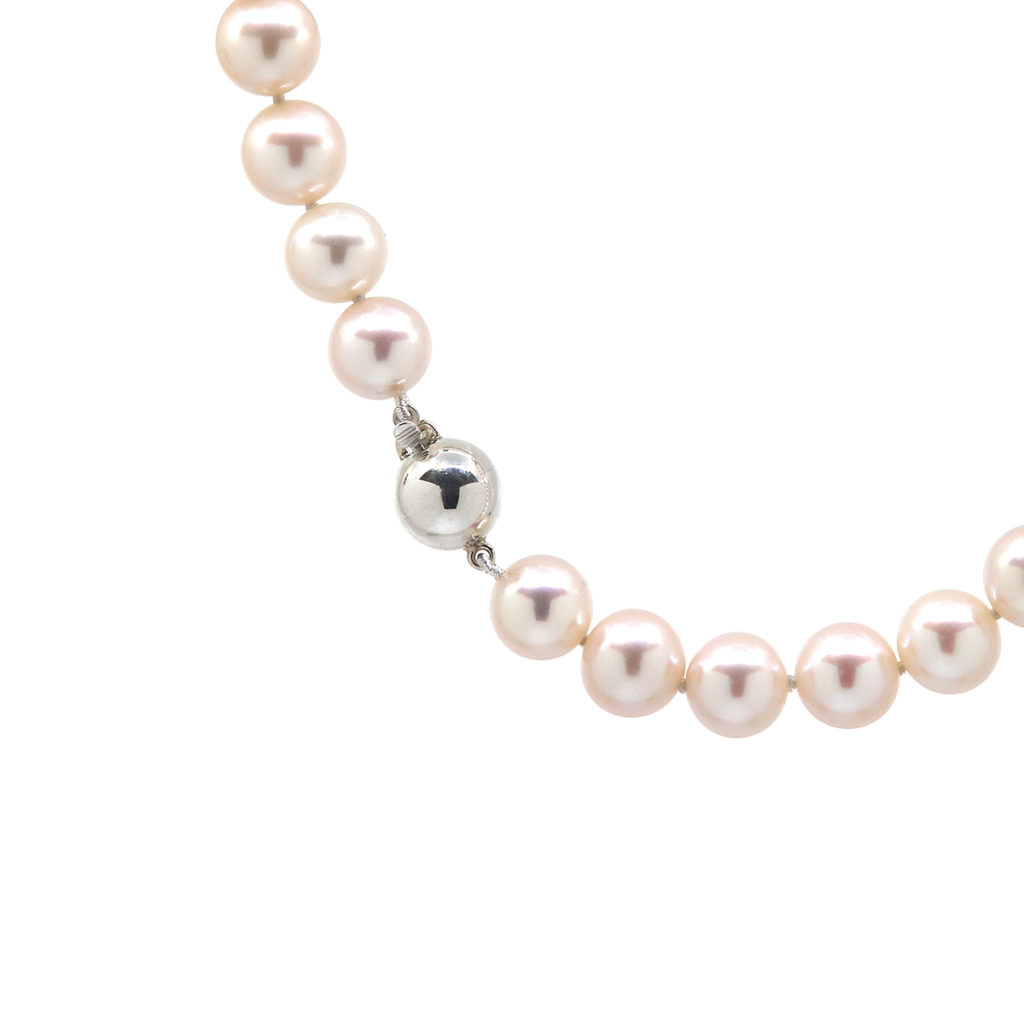 Sterling Silver White Freshwater Pearl Necklace