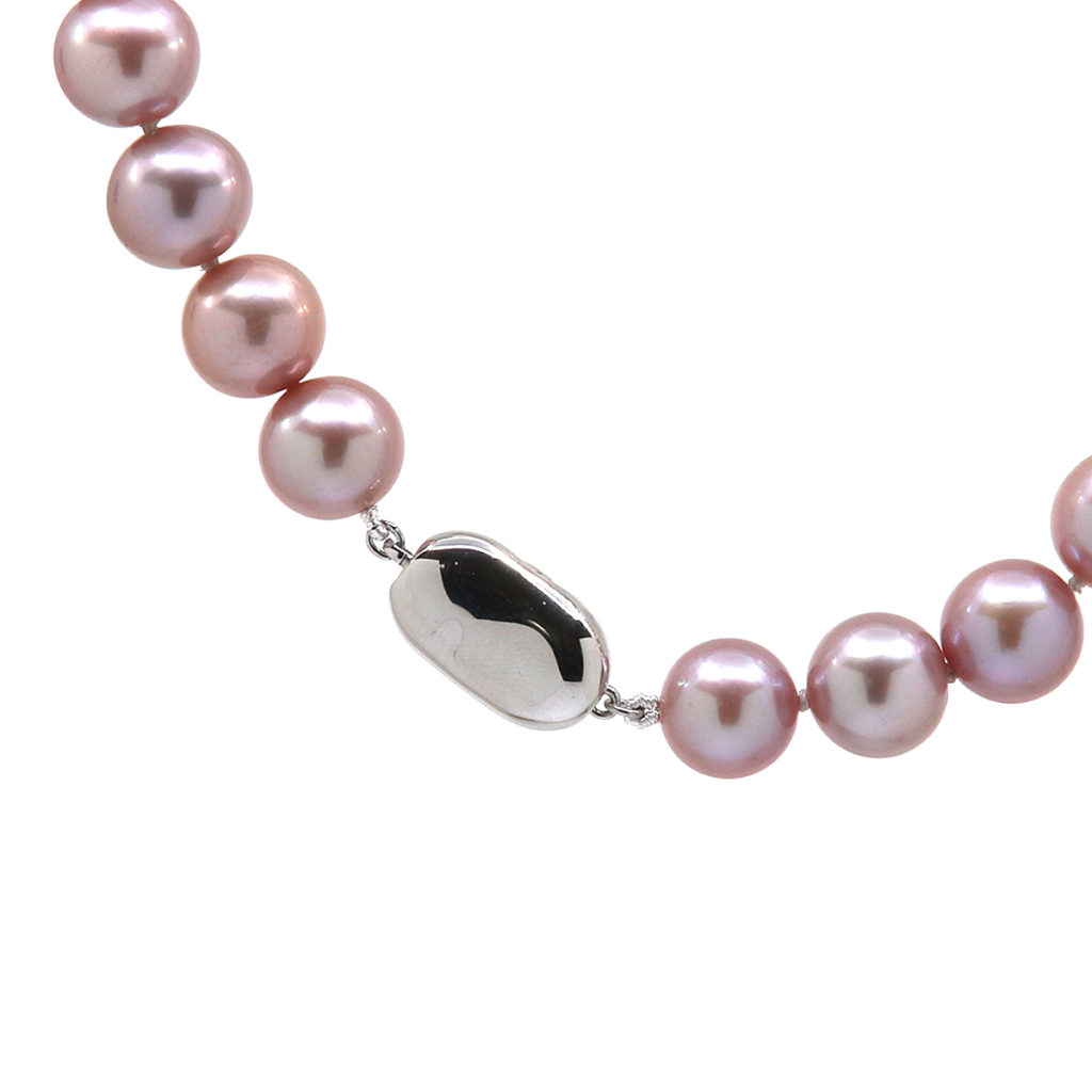 Sterling Silver Lavender Freshwater Pearl Necklace