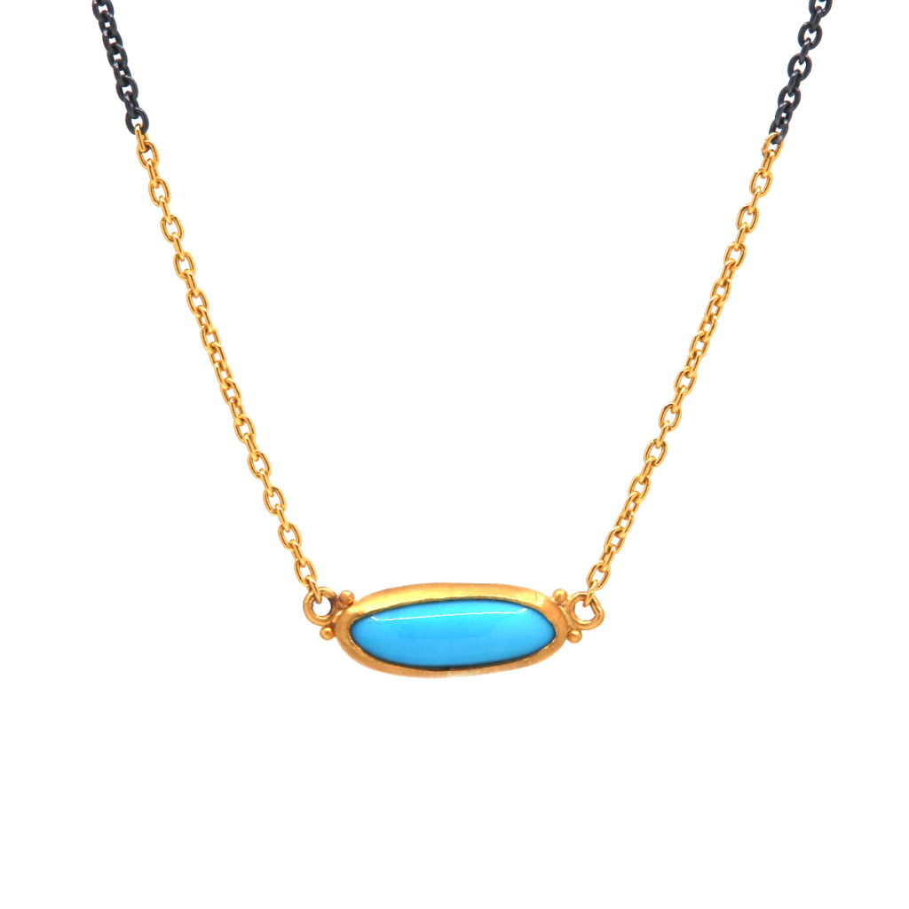 Two-Tone Sloane Turquoise Necklace