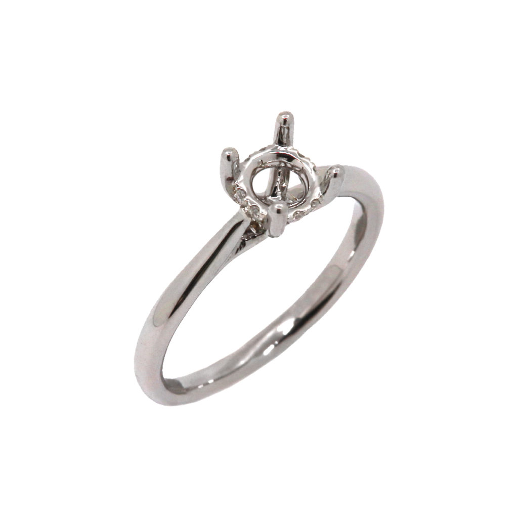Platinum Diamond Gallery Engagement Ring Semi-Mounting