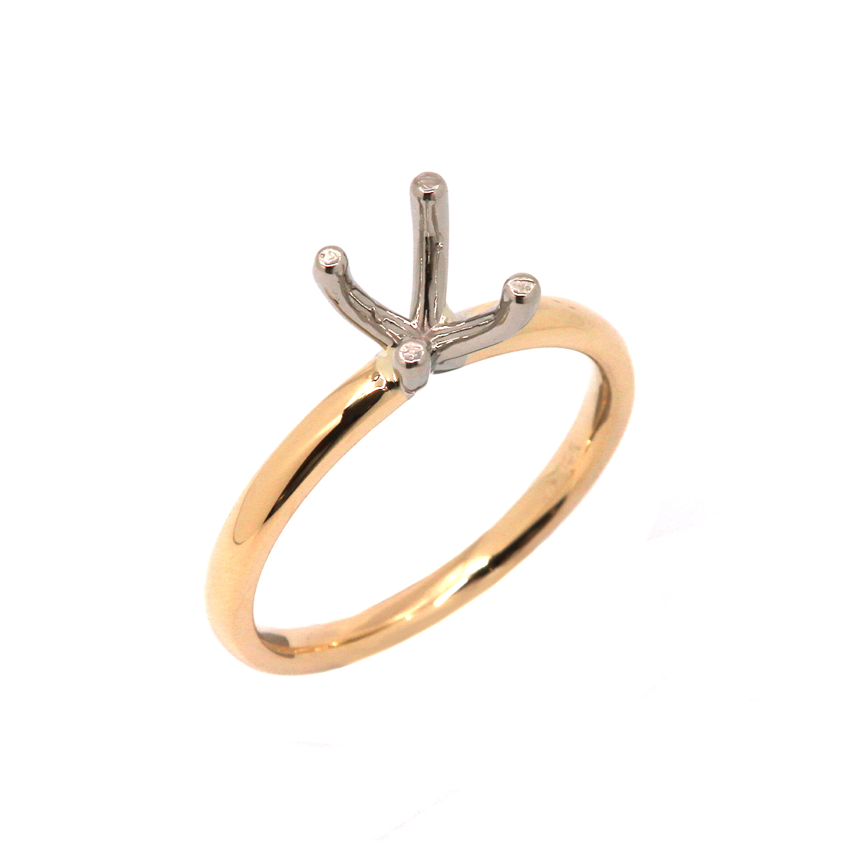 14K Two-Tone Solitaire Engagement Mounting
