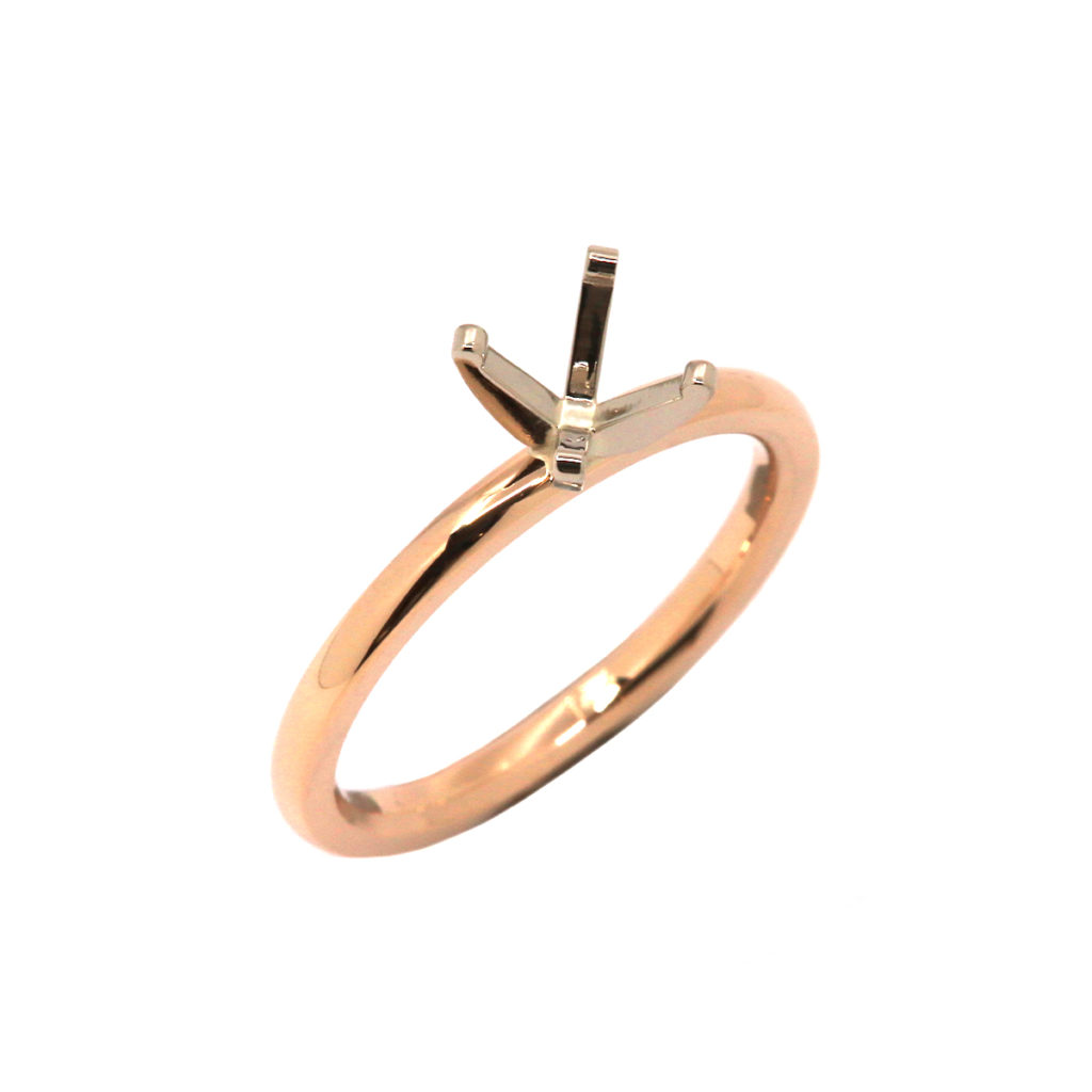 14K Yellow Gold Solitaire Engagement Ring Mounting