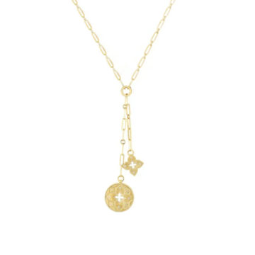 18K Yellow Gold Double Venetian Princess Diamond Necklace