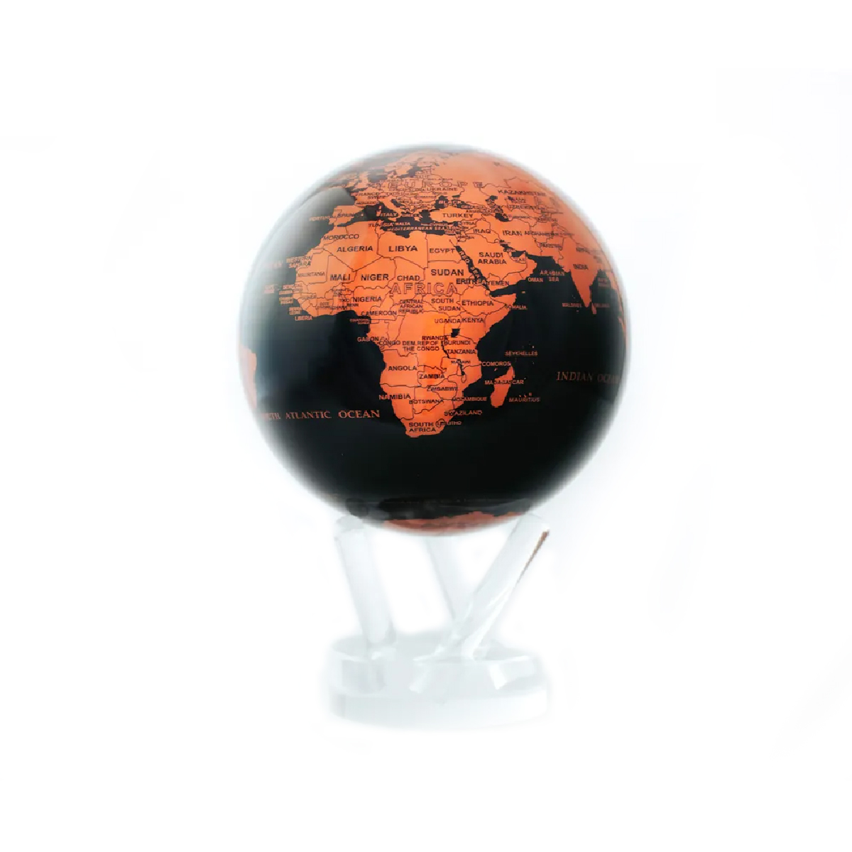 Black and Copper Mova Map Globe