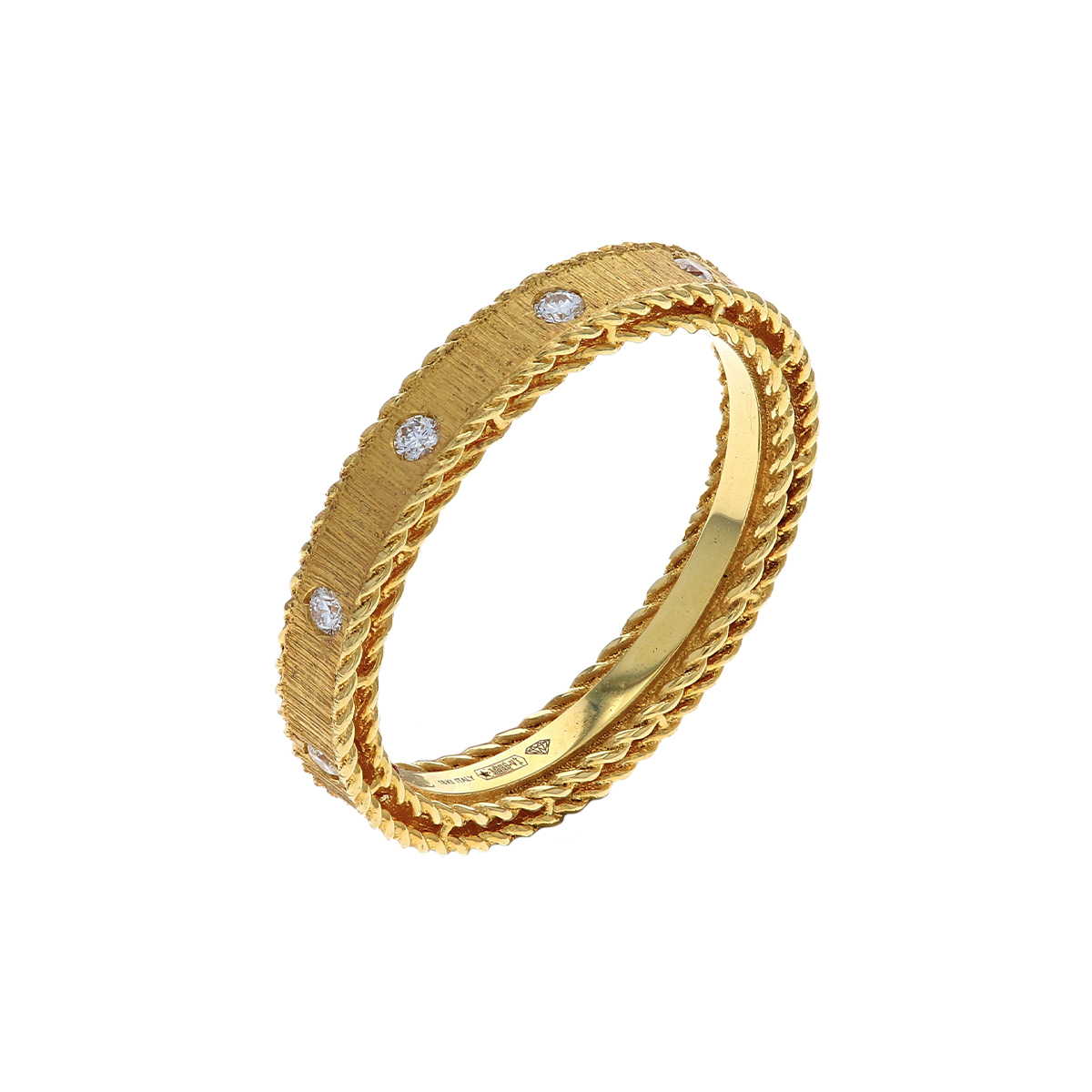 18K Yellow Gold Princess Diamond Ring