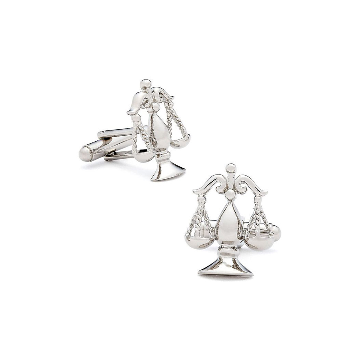 Sterling Silver Scales of Justice Cufflinks