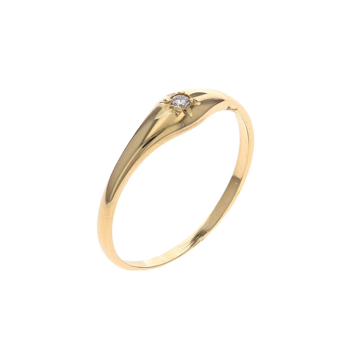 10K Yellow Gold Diamond Baby Ring