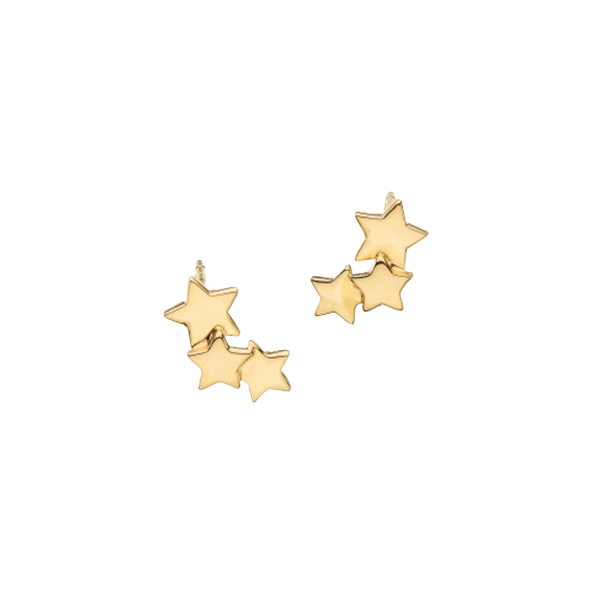 Gold Plated Sterling Silver Stargazer Earrings