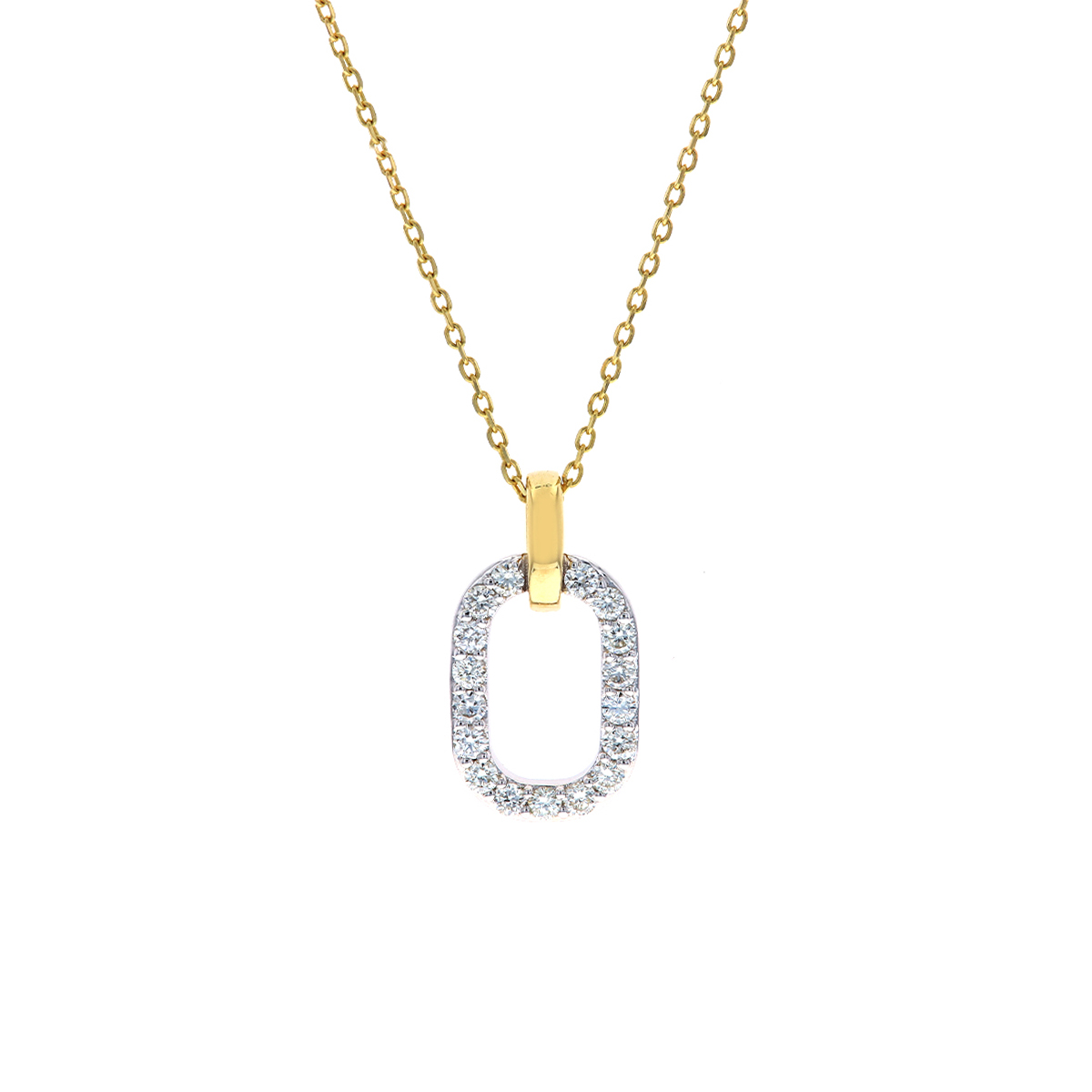 Two tone diamond pendant Clearance