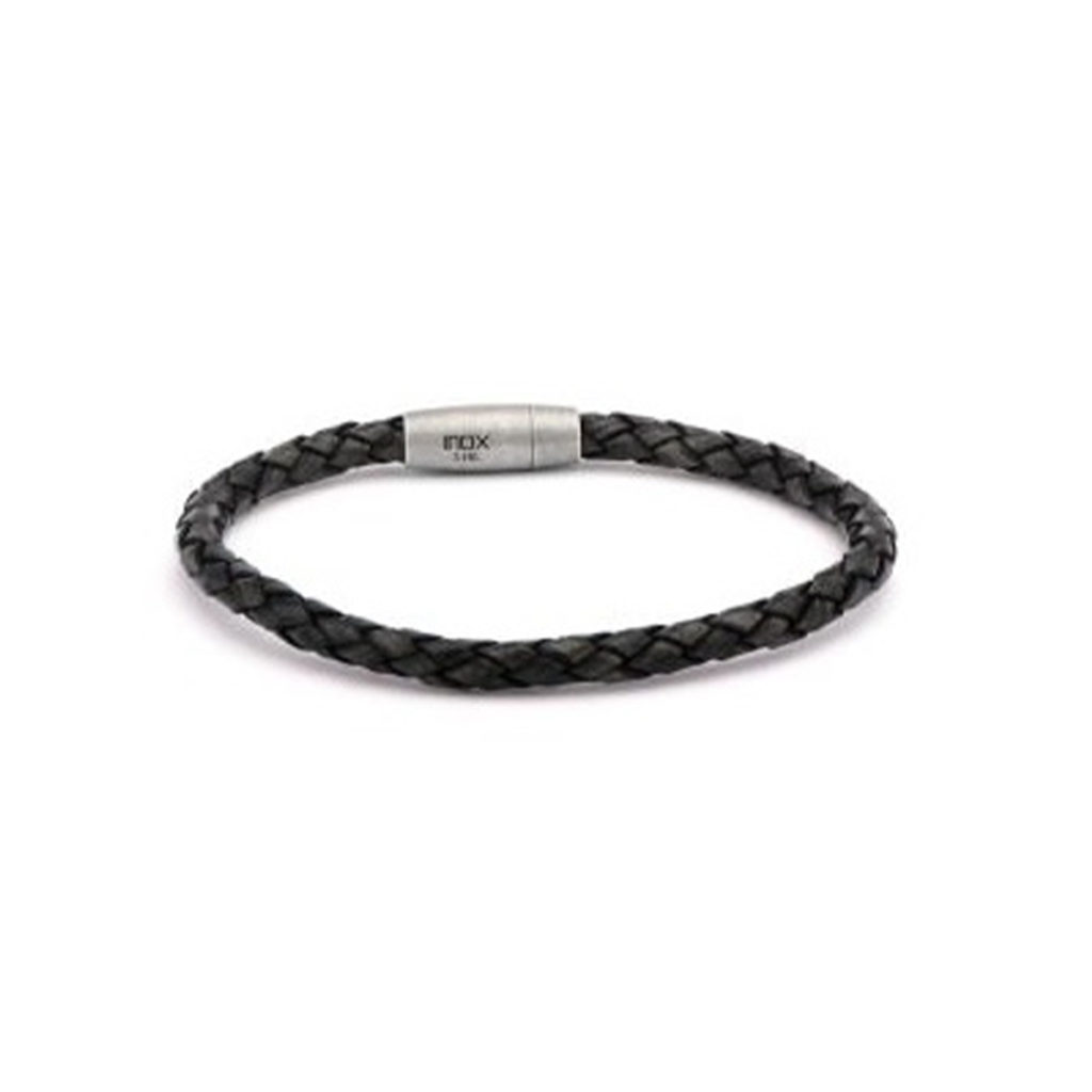 Stainless Steel Chain and Leather Stack Duo Bracelet - Josephs Jewelers