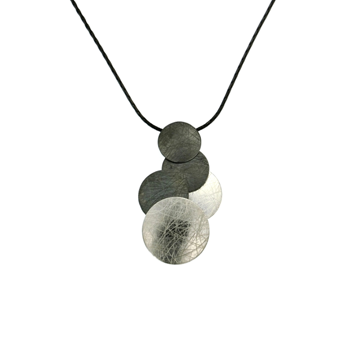 Two-Tone 5-Circle Pendant with Chain
