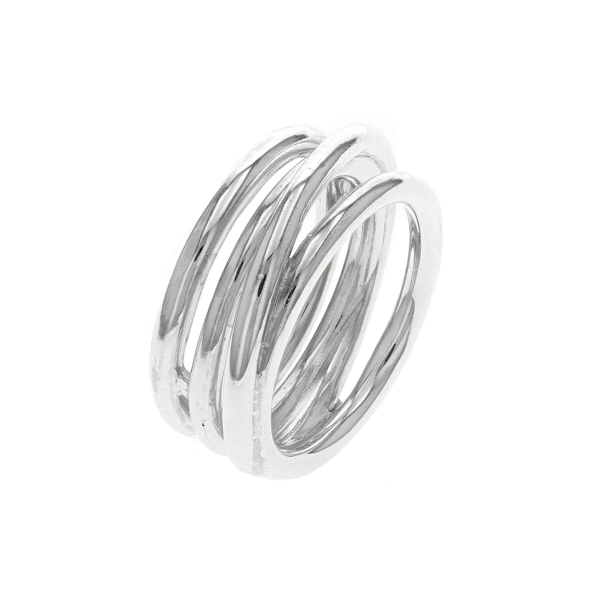 Sterling Silver 4-Row Wire Wrap Ring