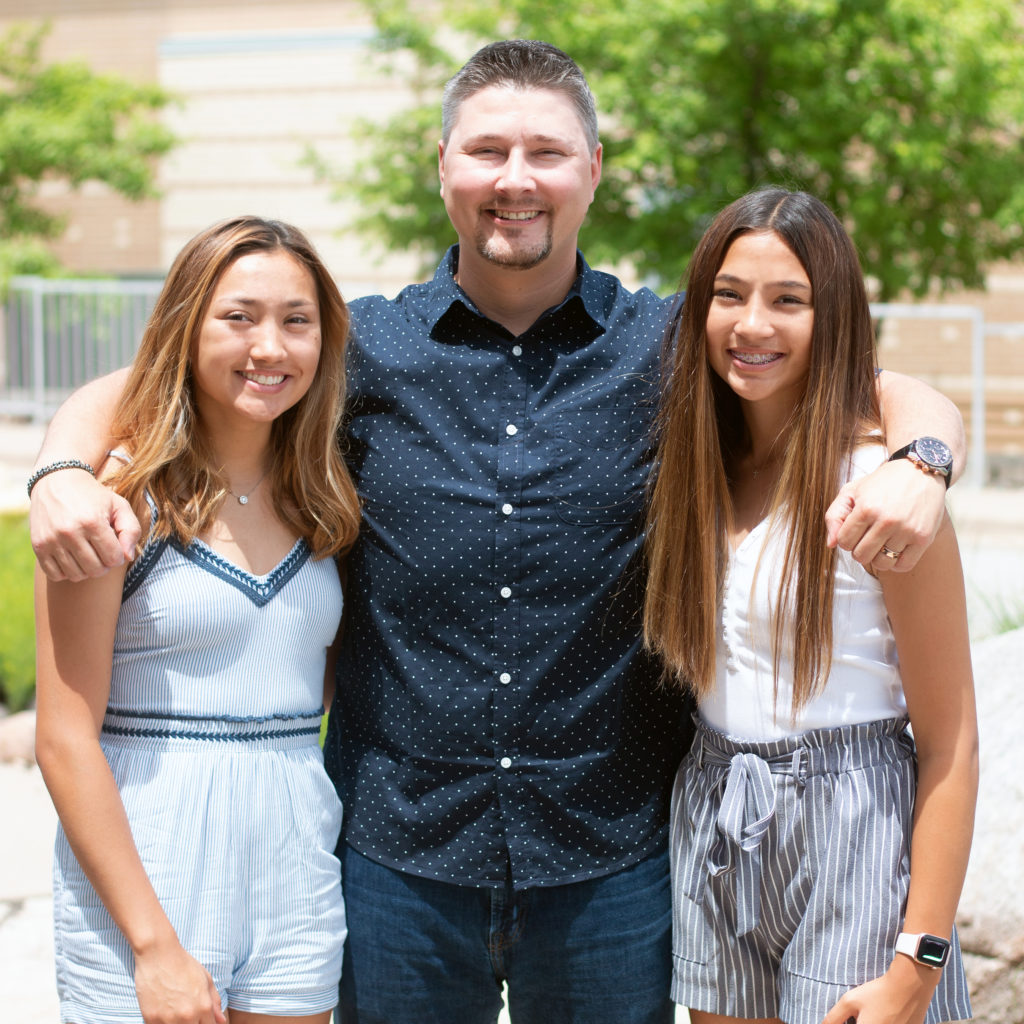 Jesse Mason, Sales, with his daughters for Father's Day