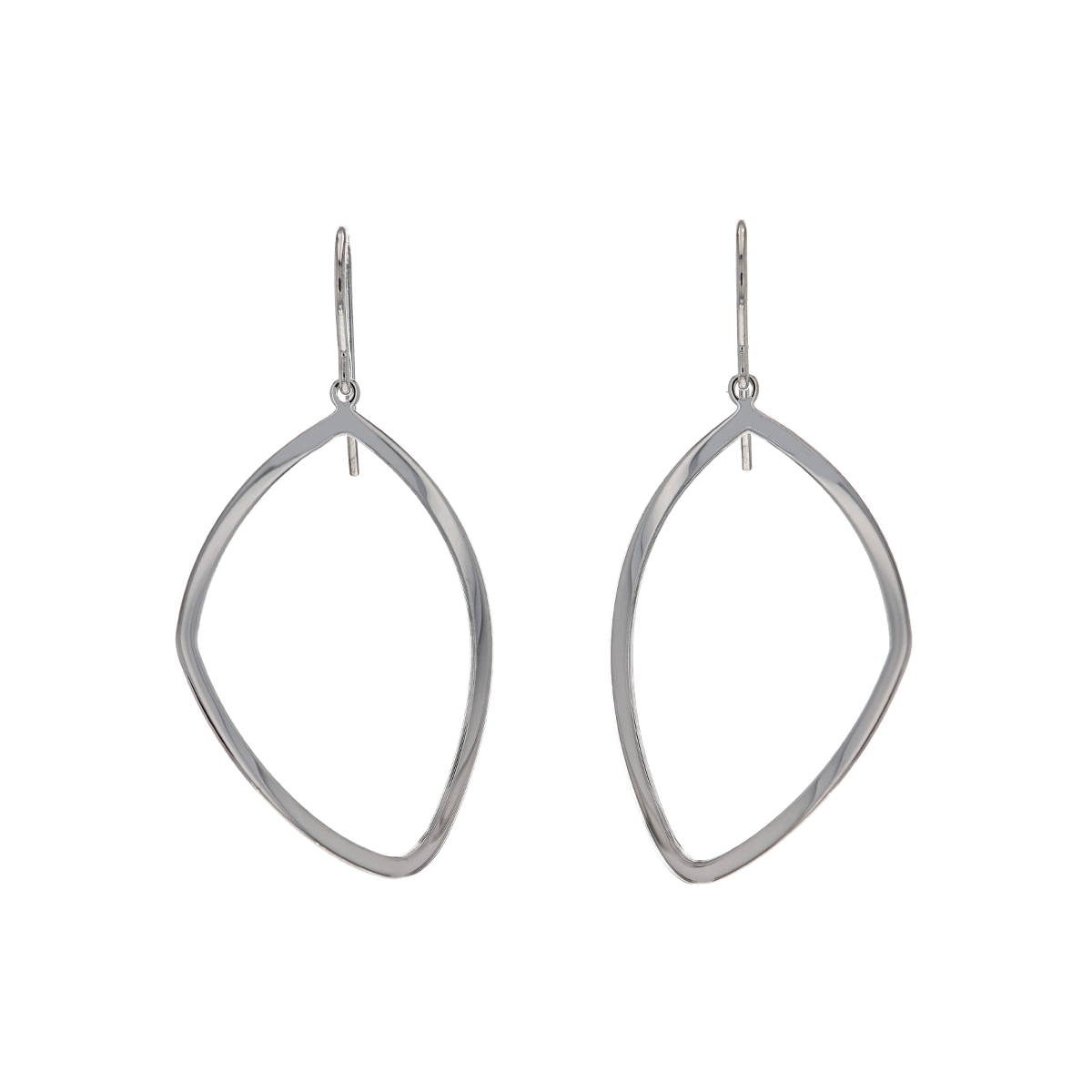 Sterling Silver Abstract Triangle Drop Earrings