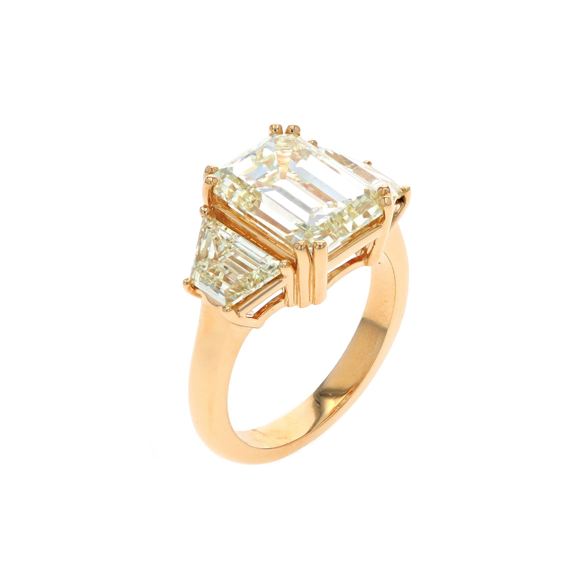 14K Yellow Gold Three-Diamond Ring