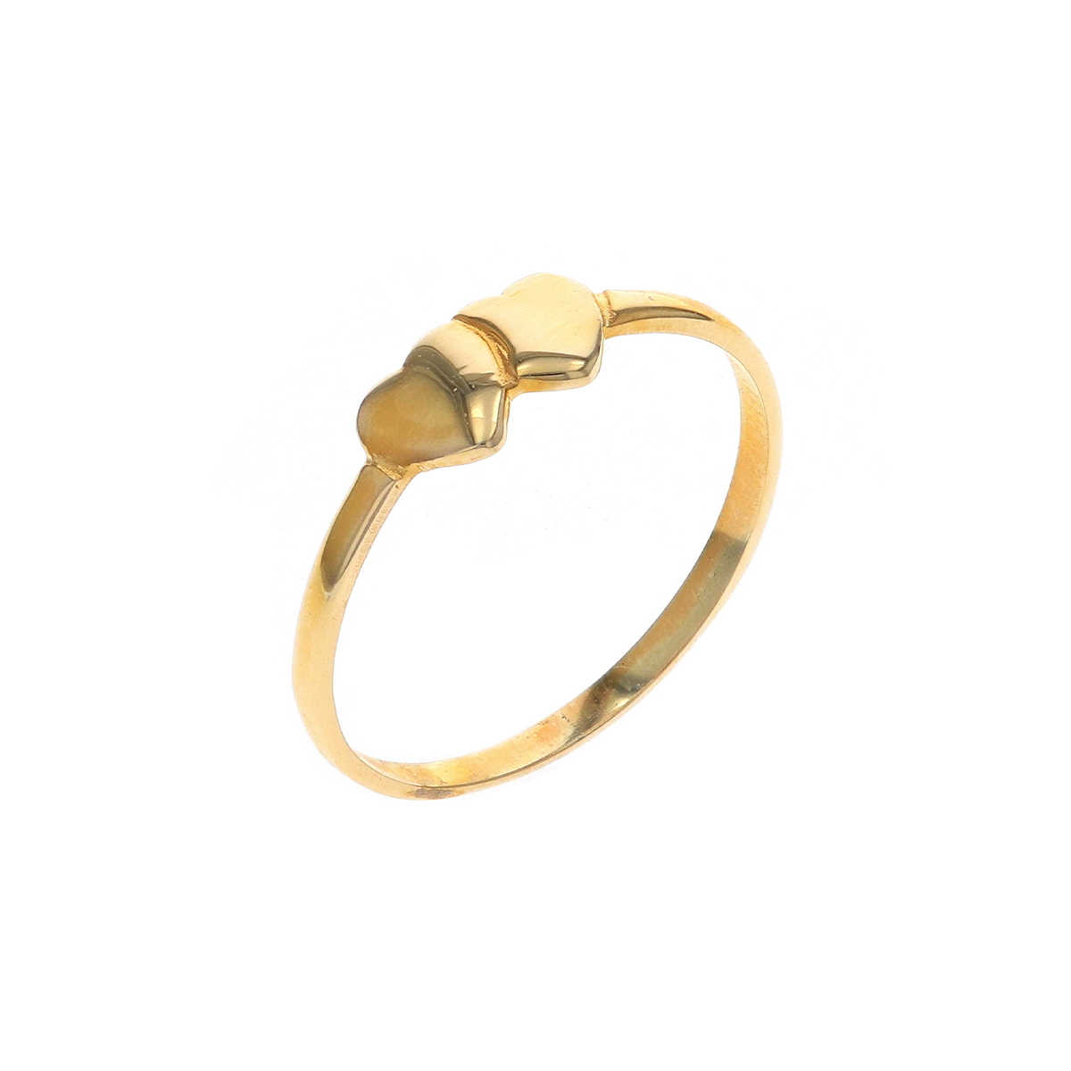 Children's 10K Yellow Gold Double Heart Ring
