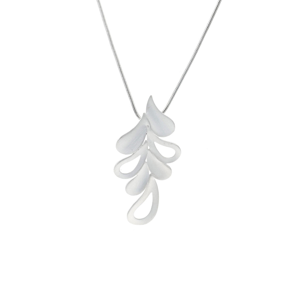 Sterling Silver Droplet Pendant with Chain