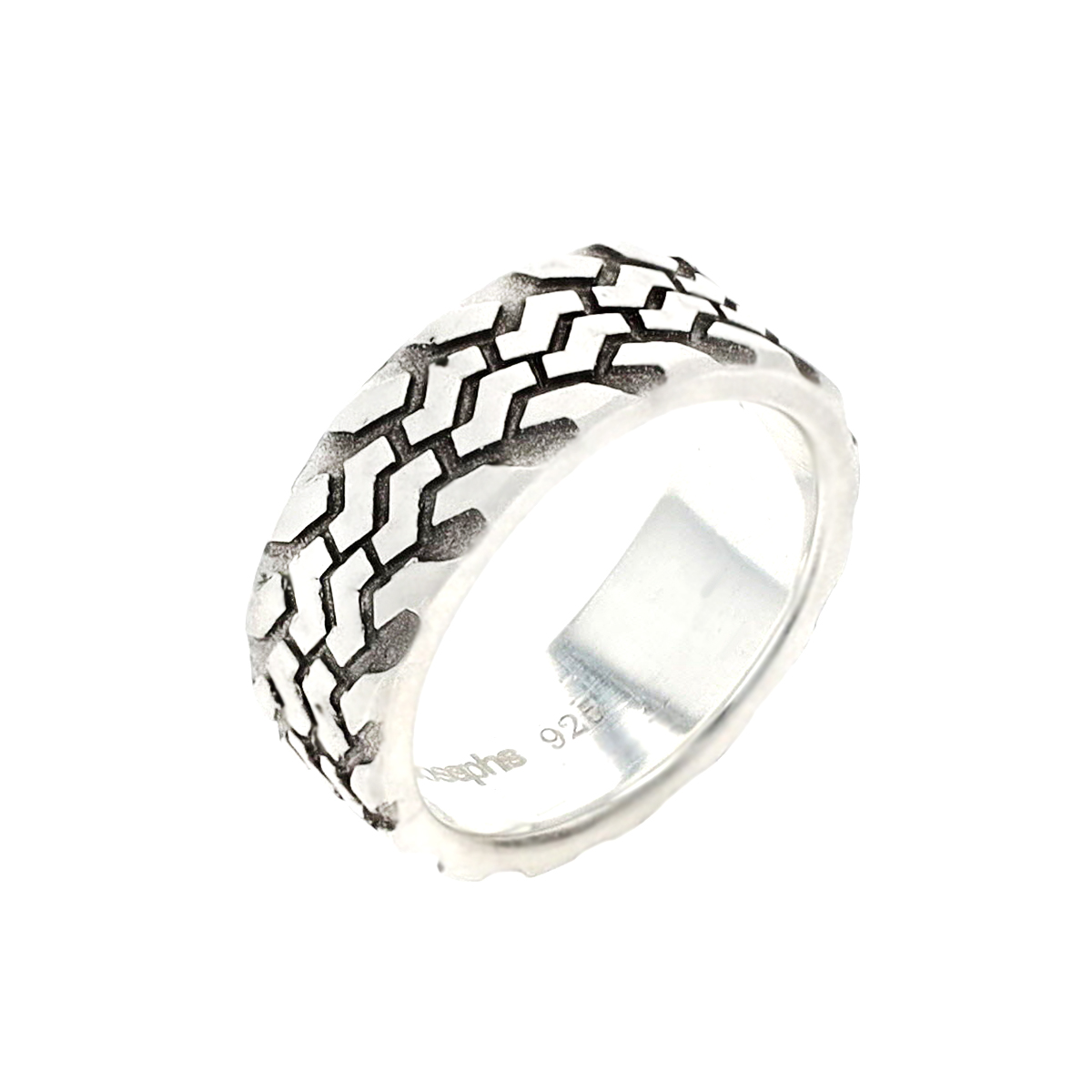 Sterling Silver Tire Tread Ring