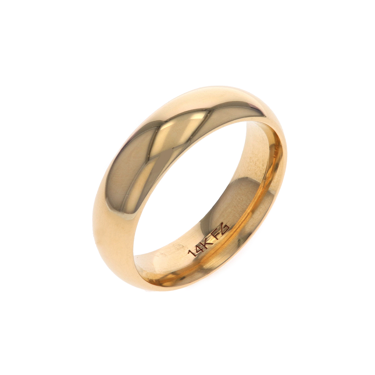 14K Yellow Gold Comfort-Fit Wedding Band