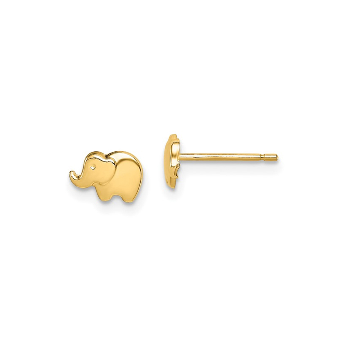 Children's 14K Yellow Gold Elephant Earrings