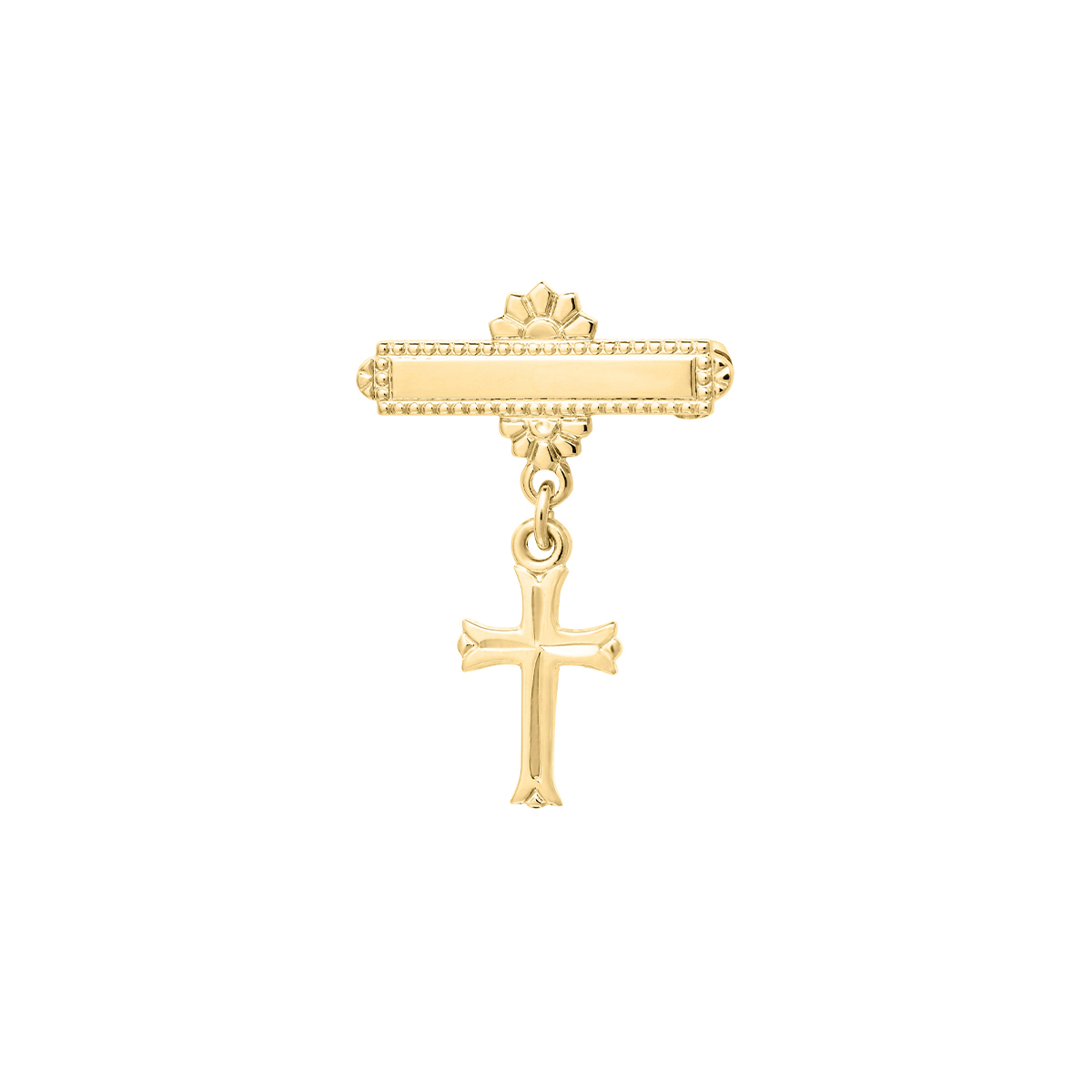 Children's Gold Filled Cross Dangle Pin