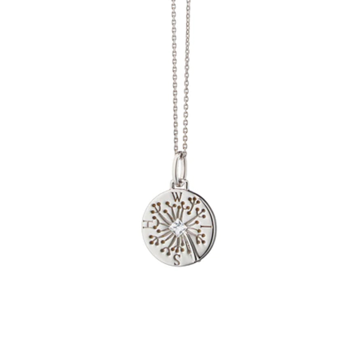 Sterling Silver "Wish" Dandelion Pendant with Chain