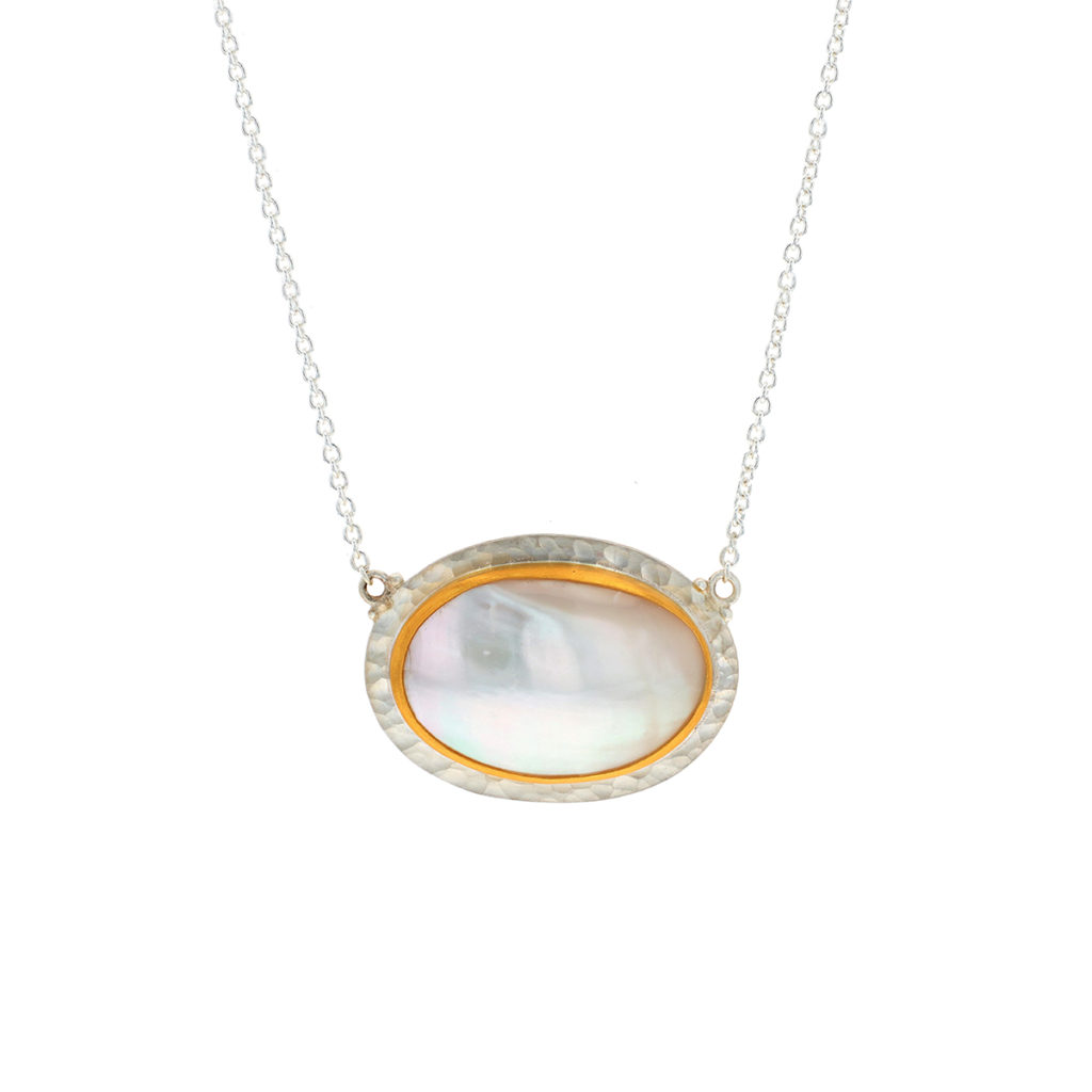 Two-Tone Large Mabe Pearl Necklace - Josephs Jewelers