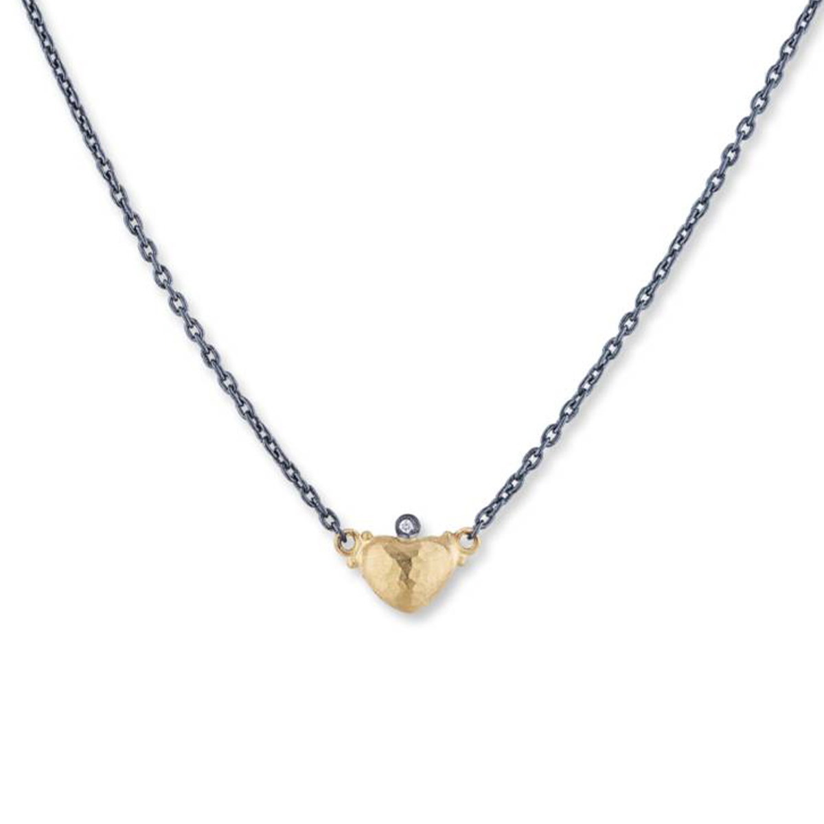 Sterling Silver and 24K Yellow Gold "Stockholm Love" Diamond Necklace
