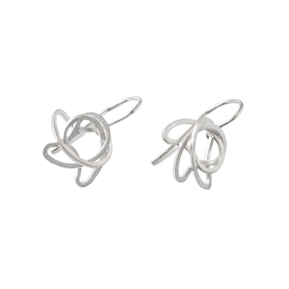 Sterling Silver Squiggly Drop Earrings