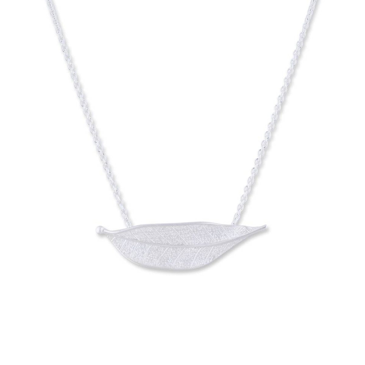 Sterling Silver Machka Park Leaf Pendant with Chain